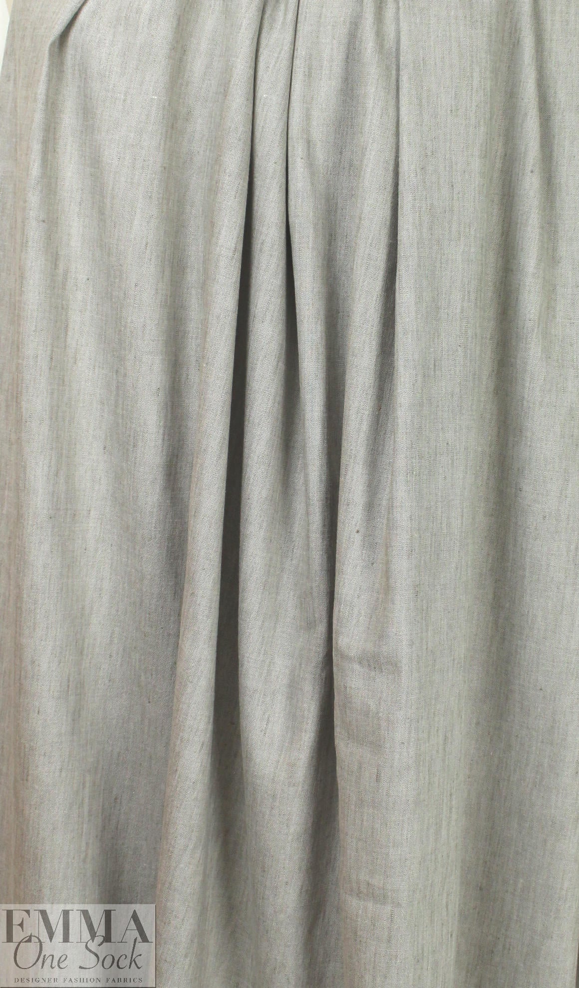 European linen/rayon stretch woven - warm gray heather