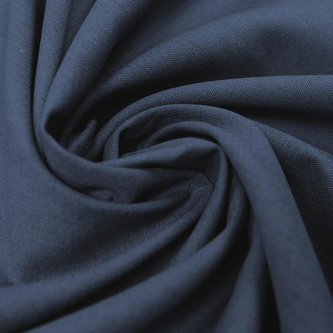 European linen/rayon stretch woven - indigo