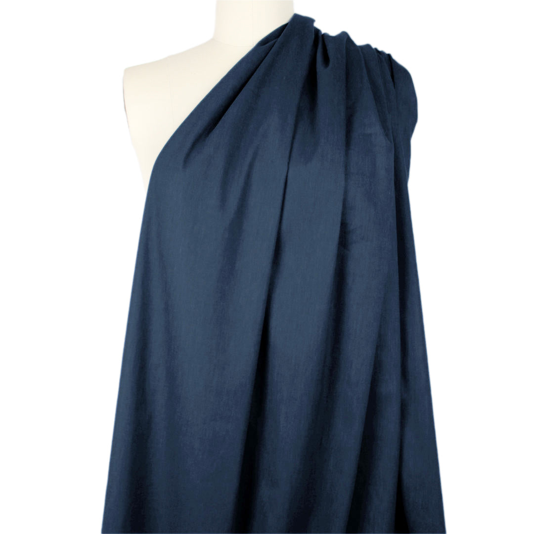 European linen/rayon stretch woven - indigo