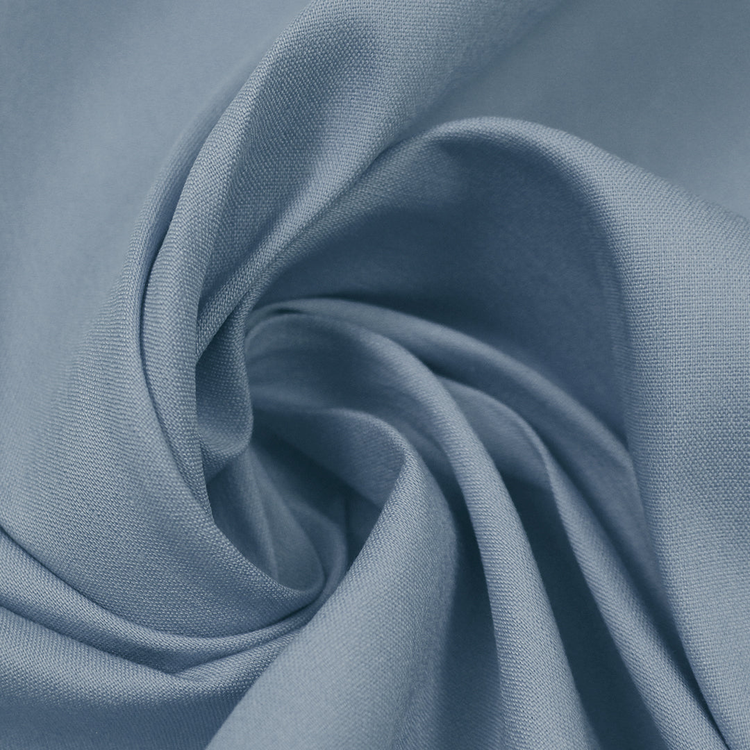 European linen/rayon stretch woven - blue fog 1.125 yds