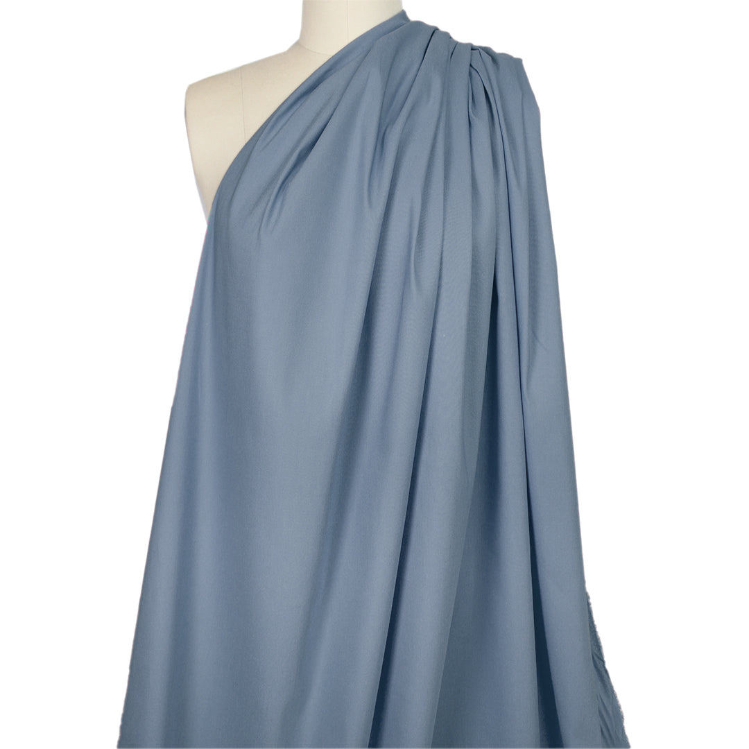 European linen/rayon stretch woven - blue fog 1.125 yds