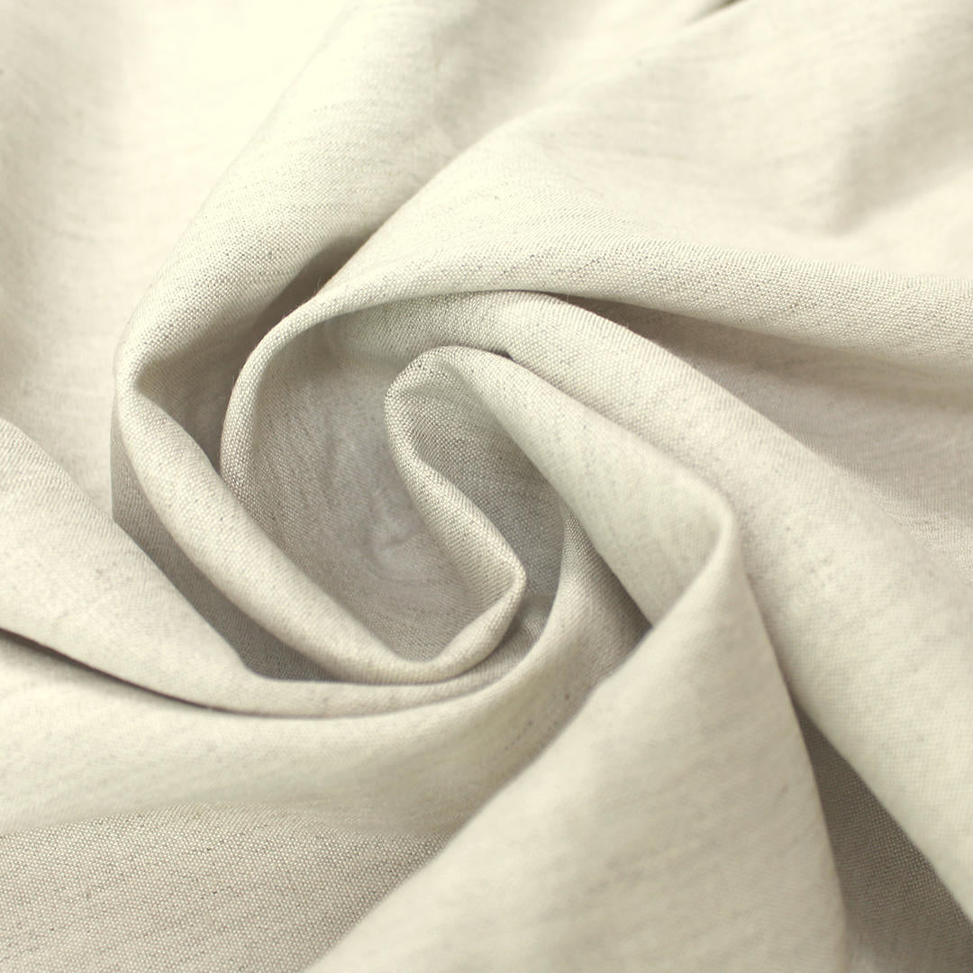European linen/rayon stretch woven - oatmeal 2.5 yds