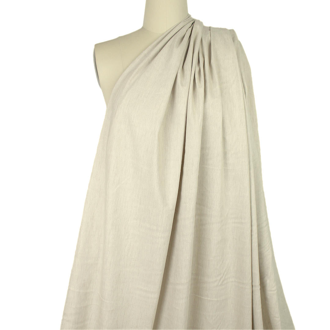 European linen/rayon stretch woven - oatmeal 1 yard