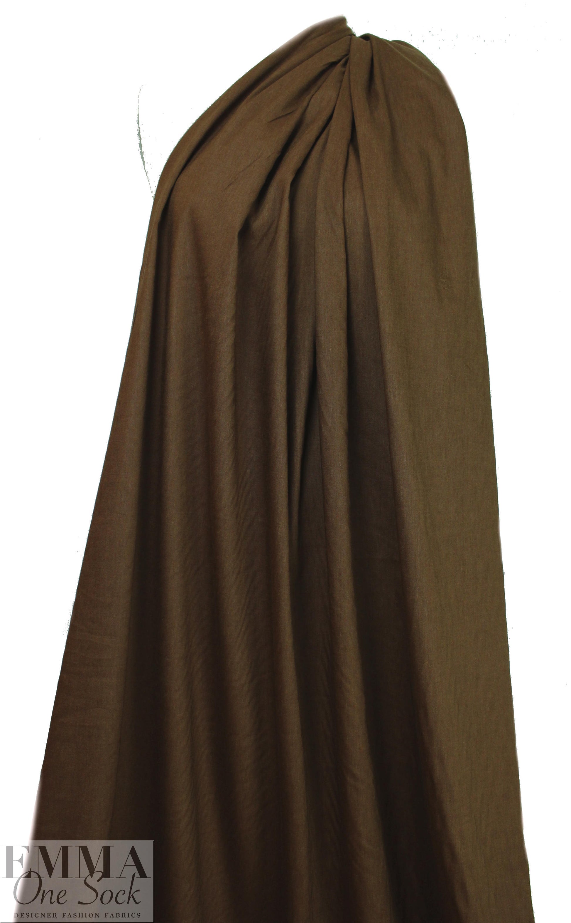 European linen/rayon stretch woven - tobacco 1 yard