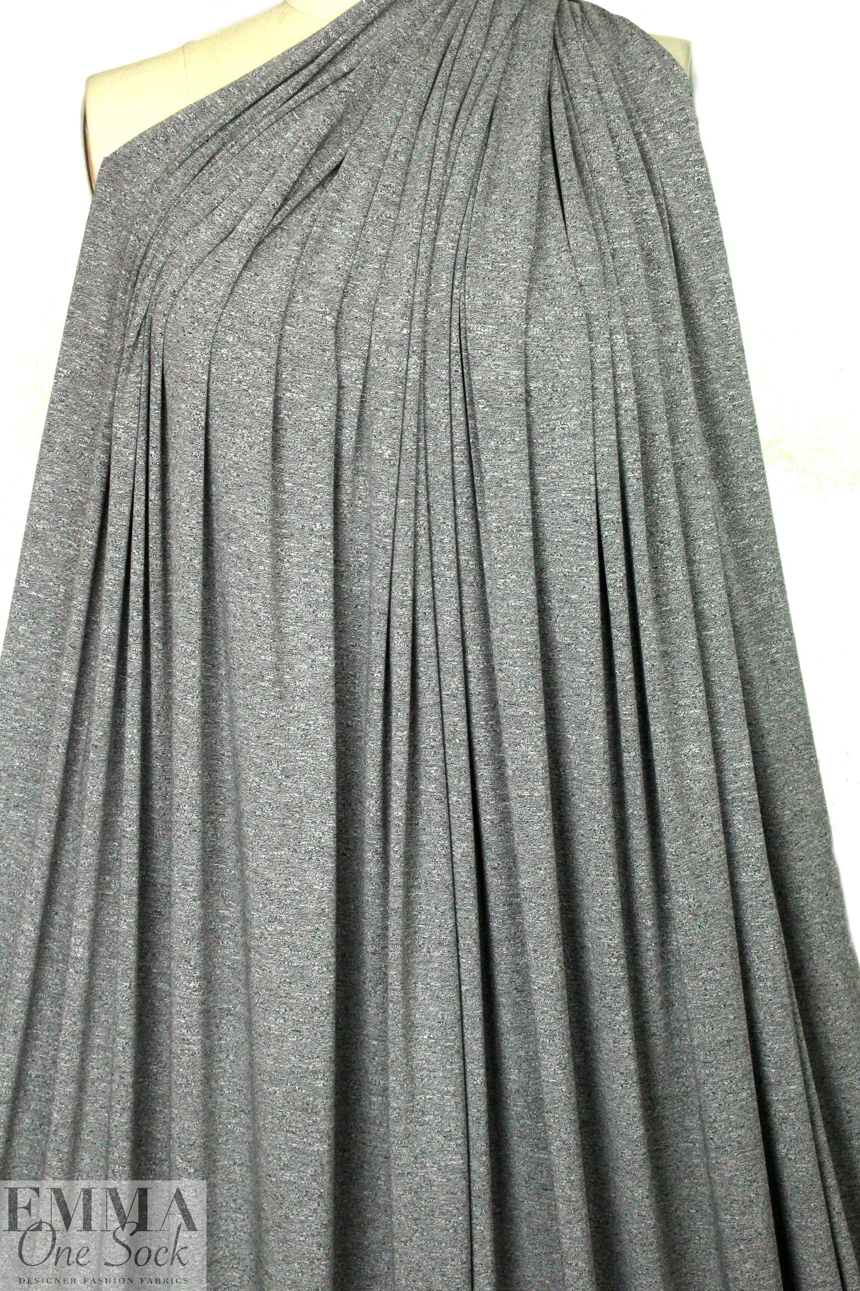 salt/pepper marled rayon blend jersey 4-way