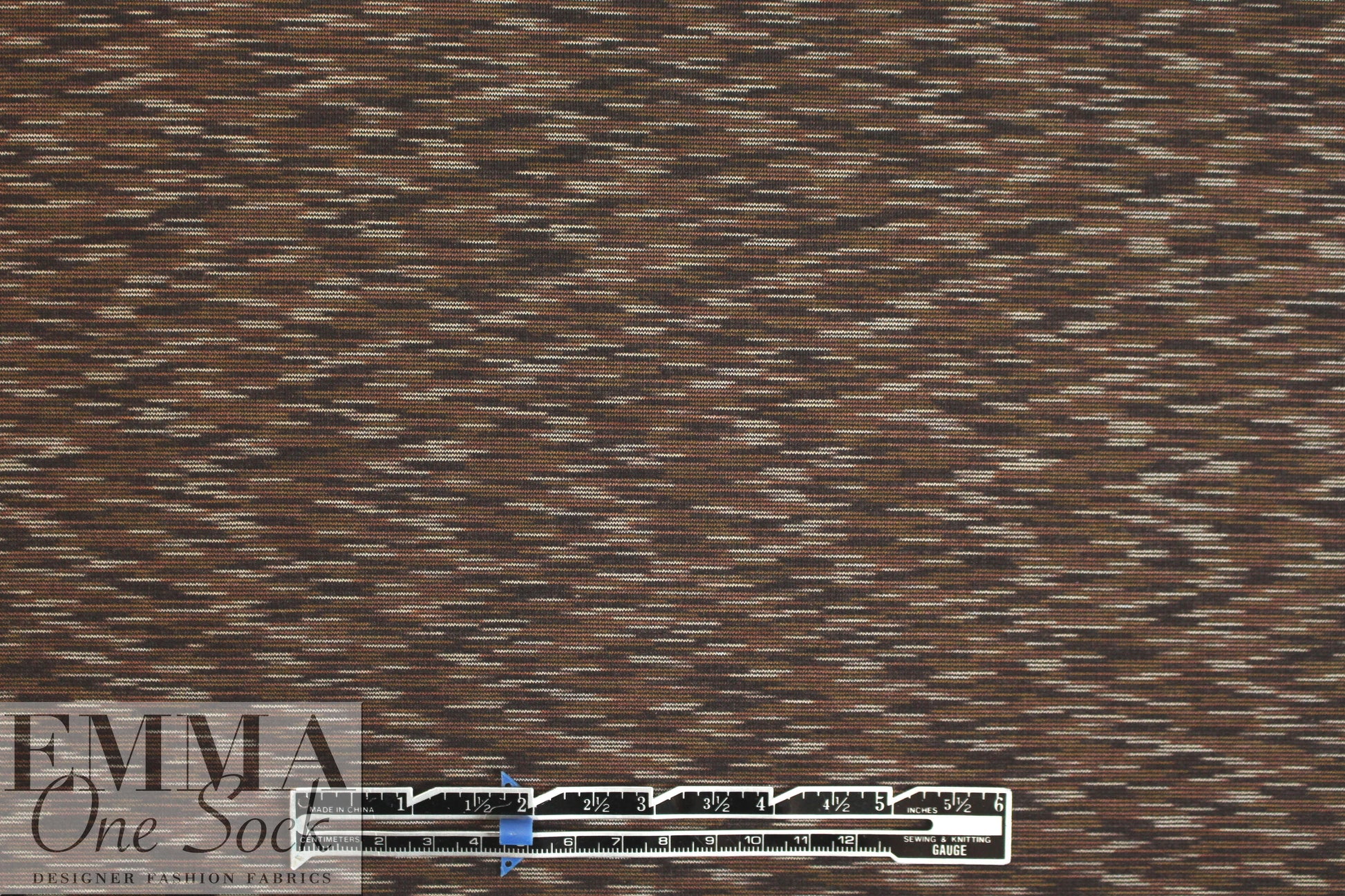 NY designer nutmeg/espresso variegated ponte 1.875 yds