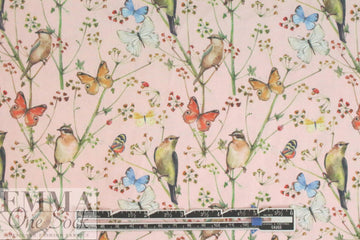 Dutch Oekotex cotton poplin for masks - backyard pink .5 yds