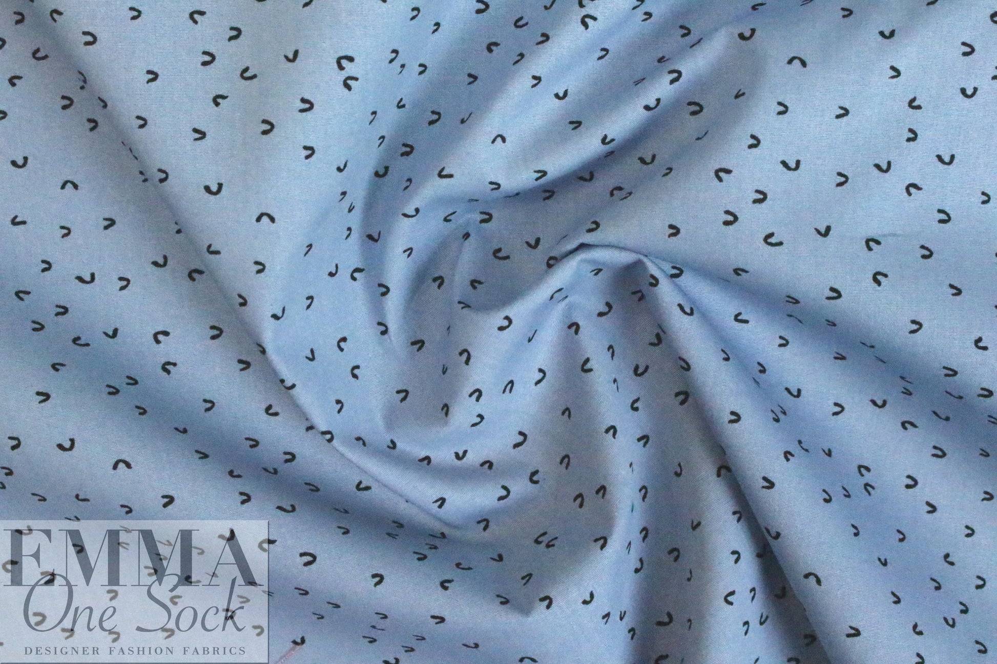 Dutch Oekotex cotton poplin for masks - denim 'c' 2 yds *FLAW*