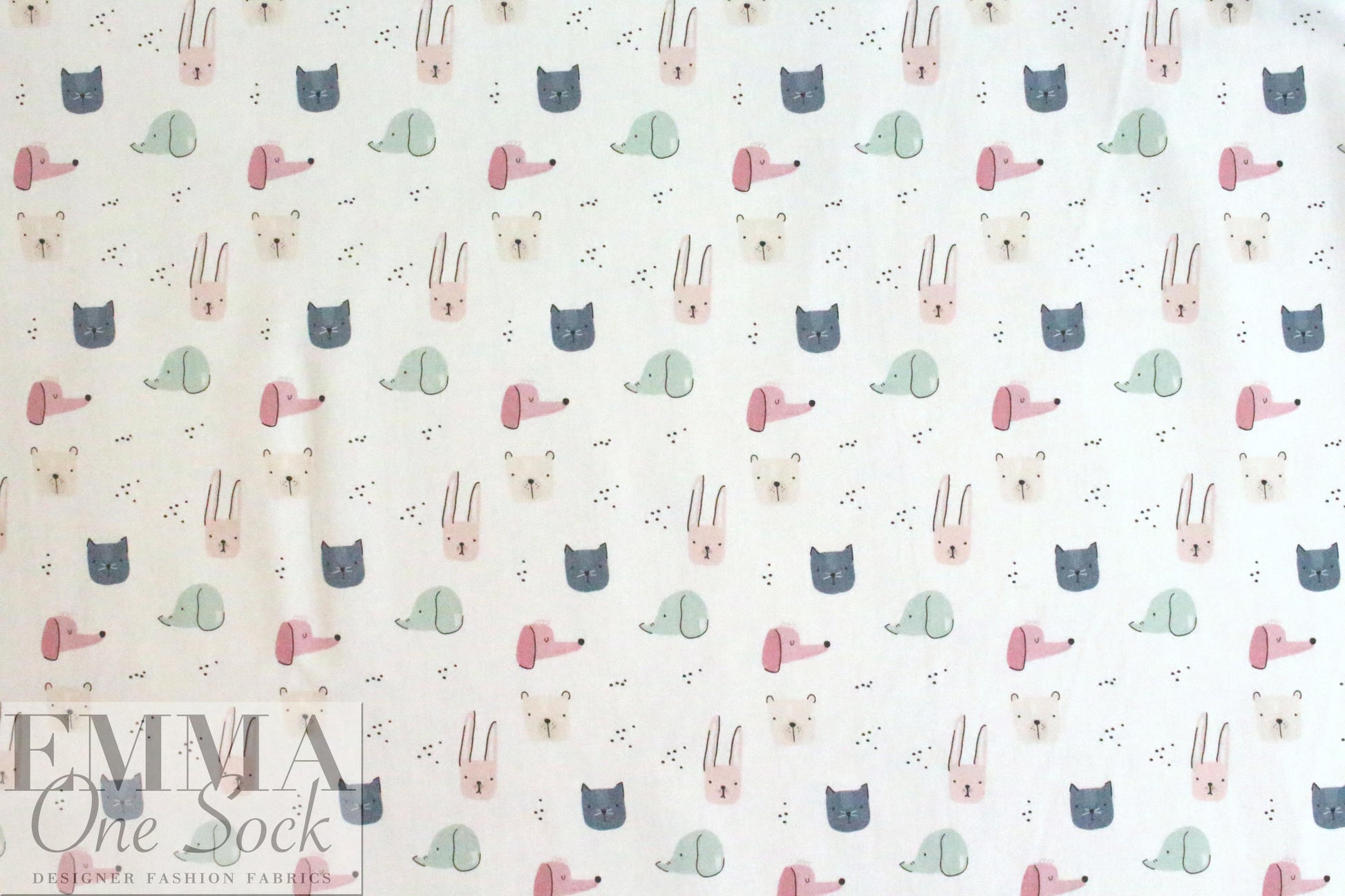 Dutch Oekotex cotton poplin for masks - animals-A