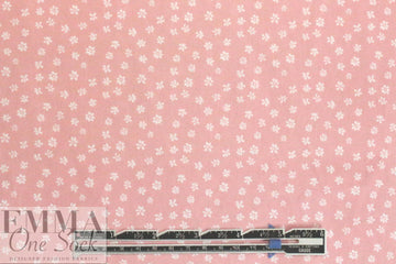 Dutch Oekotex cotton poplin for masks - pink flowers .625 yds