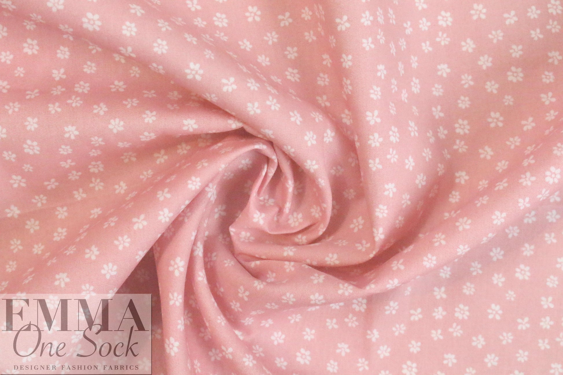 Dutch Oekotex cotton poplin for masks - pink flowers .625 yds