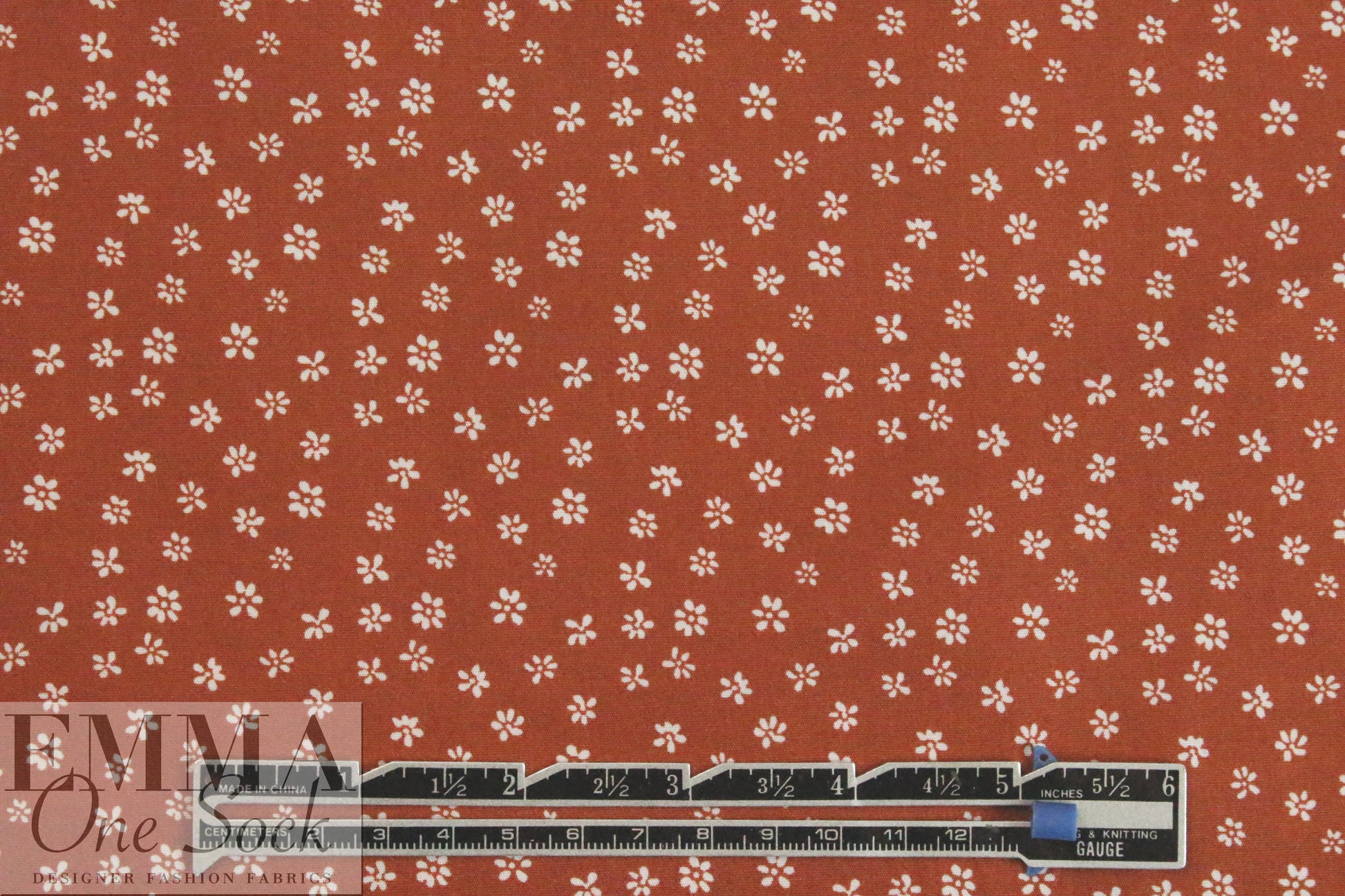 Dutch Oeko-Tex cotton poplin - rust flowers