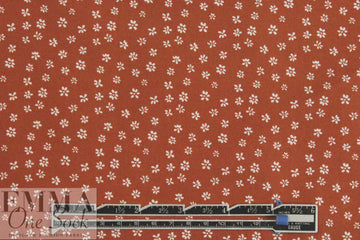 Dutch Oeko-Tex cotton poplin - rust flowers