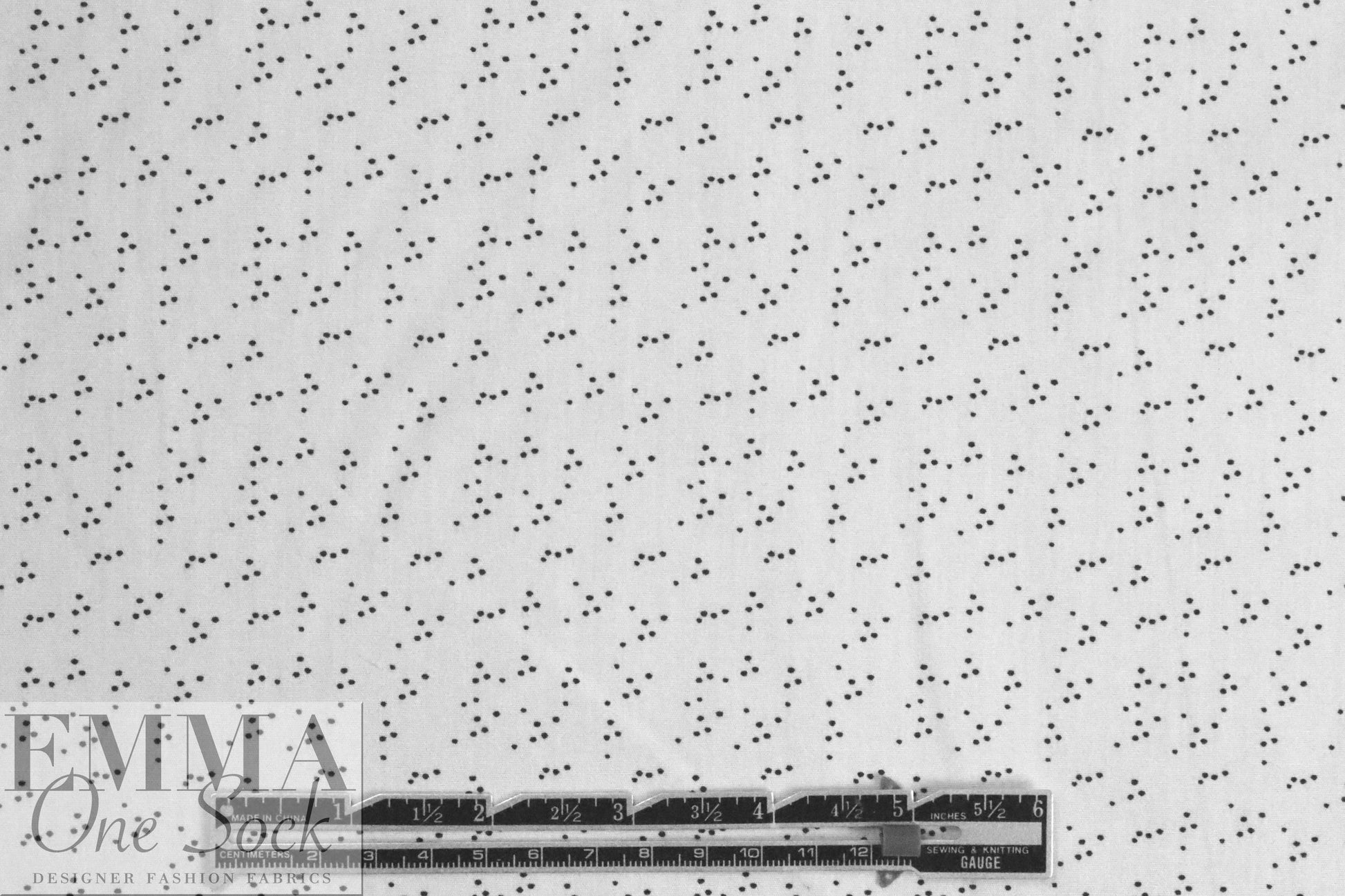 Dutch Oeko-Tex cotton poplin - black/white specks 1.25 yds