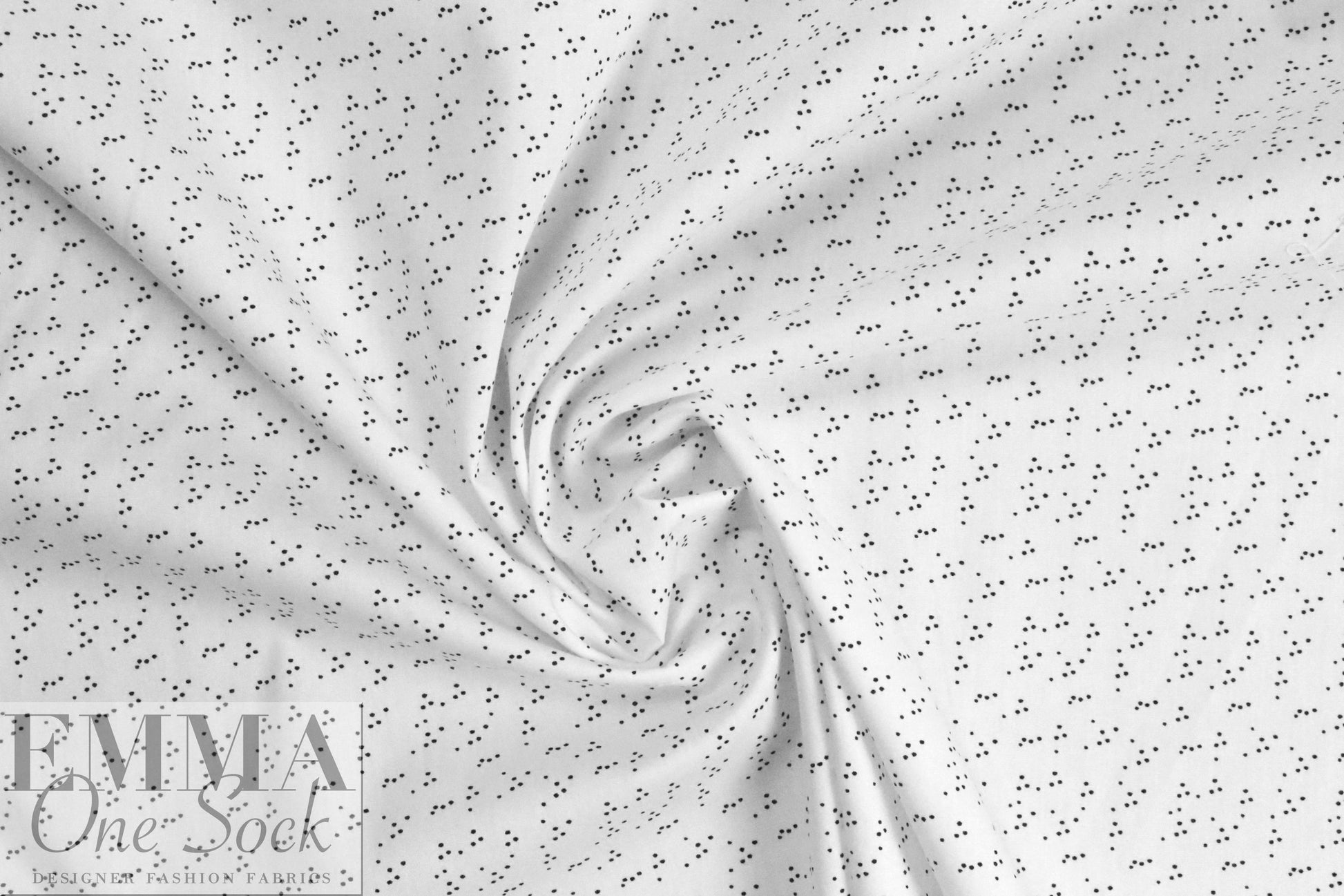 Dutch Oeko-Tex cotton poplin - black/white specks
