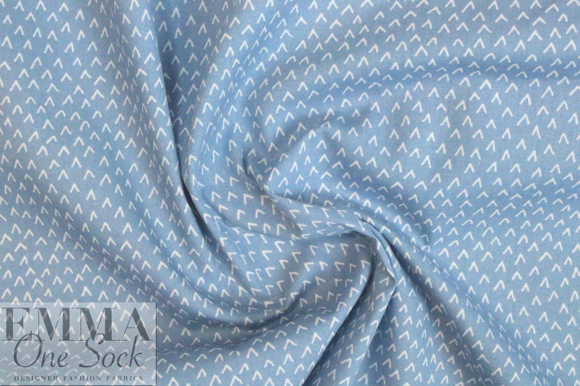 Dutch Oeko-Tex cotton poplin for masks - dusty blue 'v'