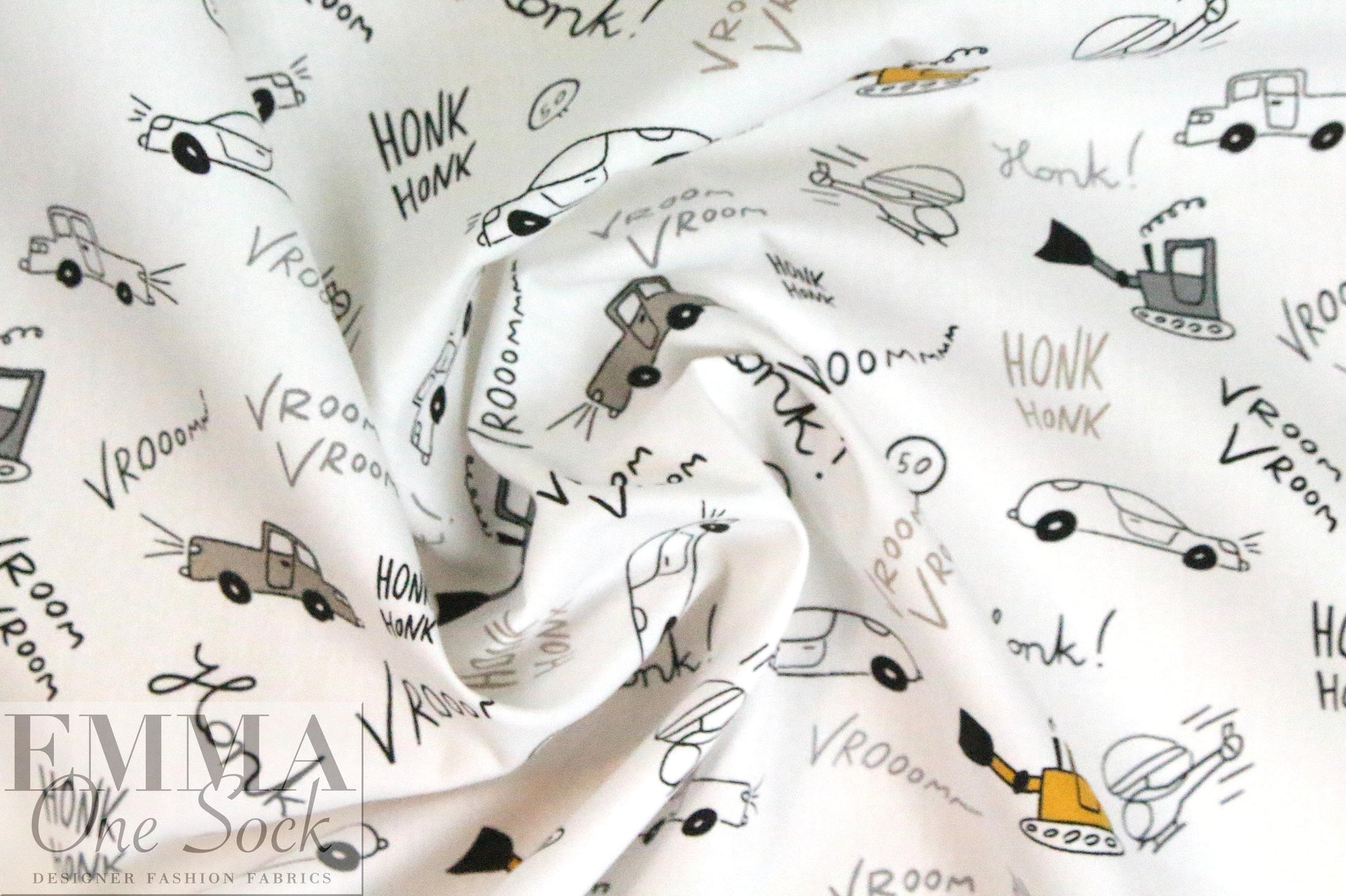 Dutch Oekotex cotton poplin for masks - Vrooom .5 yds