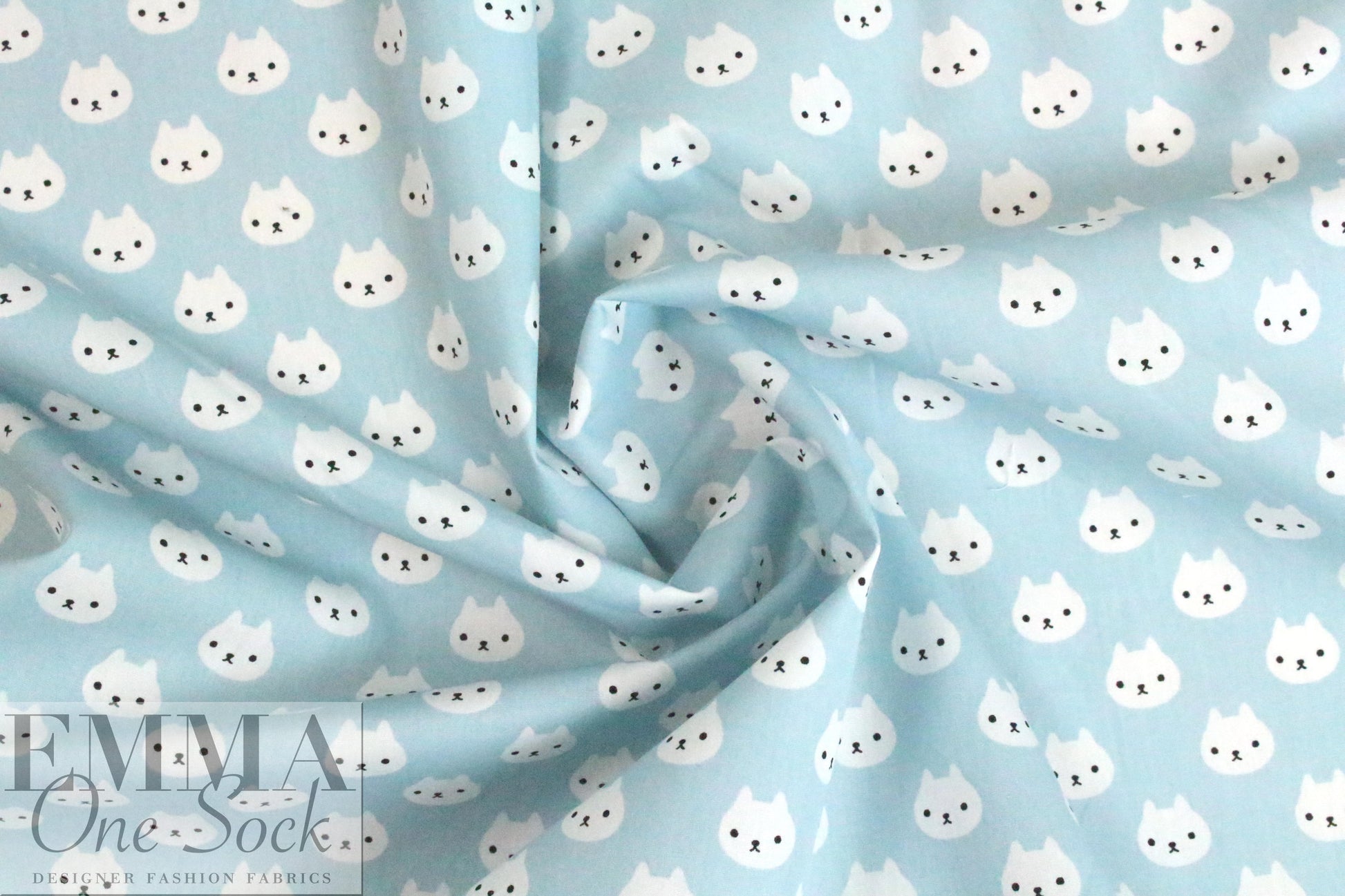 Dutch Oekotex cotton poplin for masks - kitties