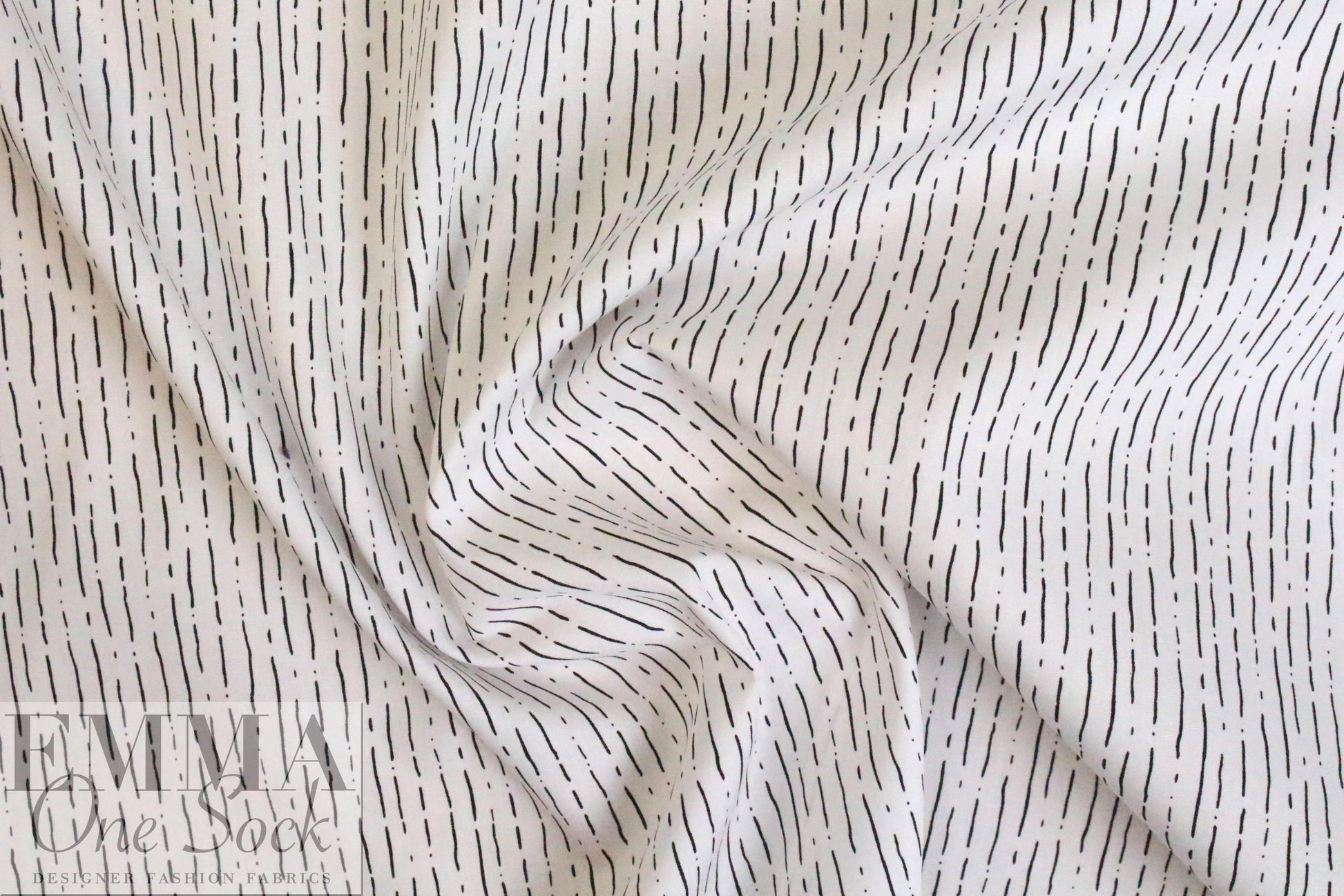 Dutch Oekotex cotton poplin for masks - white dash .8 yds