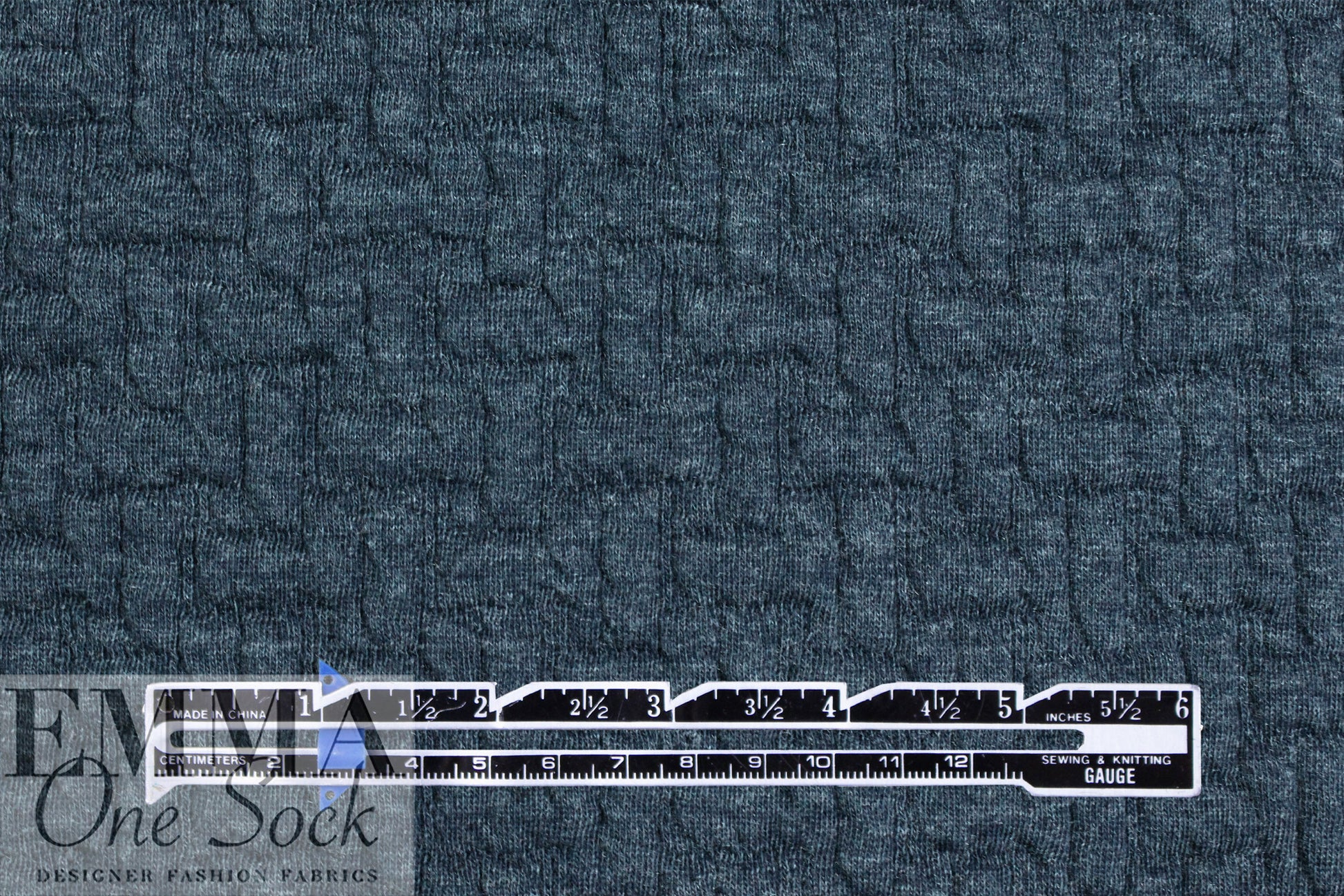 quilted bricklayer matelasse' knit - dark denim .875 yds