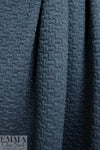 quilted bricklayer matelasse' knit - dark denim .875 yds