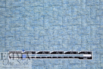 quilted bricklayer matelasse' knit - bleached denim 1.25 yds