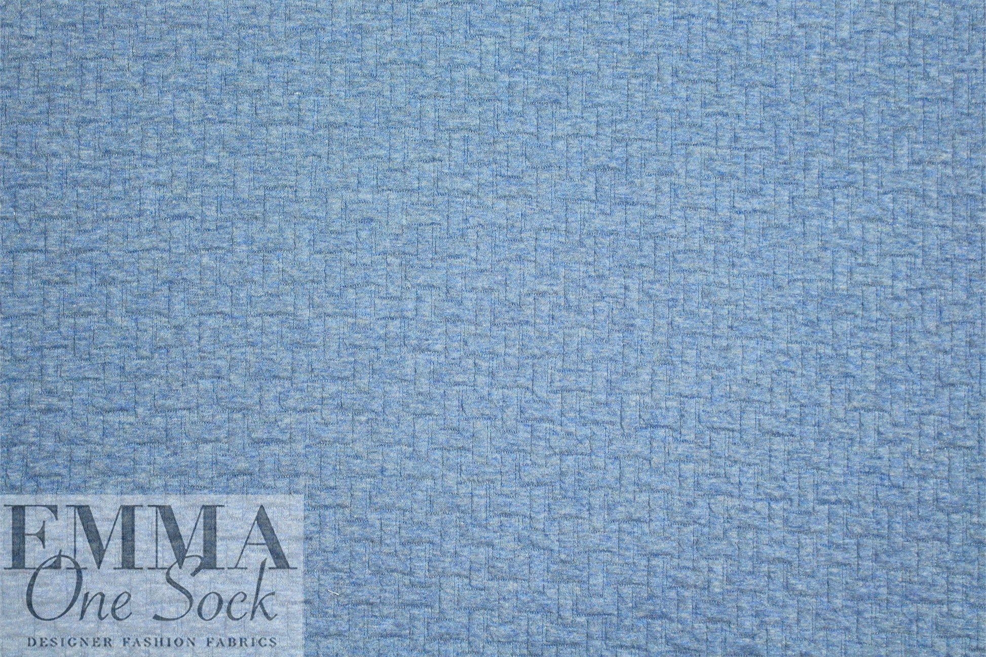 quilted bricklayer matelasse' knit - bleached denim 1.75 yds