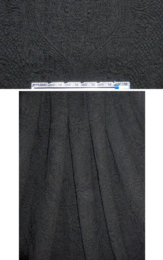 Italian textured matelasse scroll 'ponte' - black