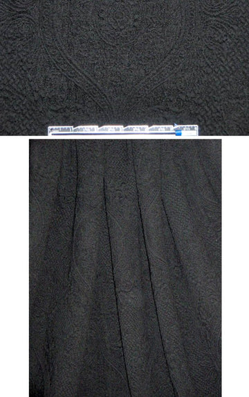 Italian textured matelasse scroll 'ponte' - black