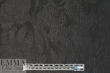 Italian viscose blend black matelasse brocade