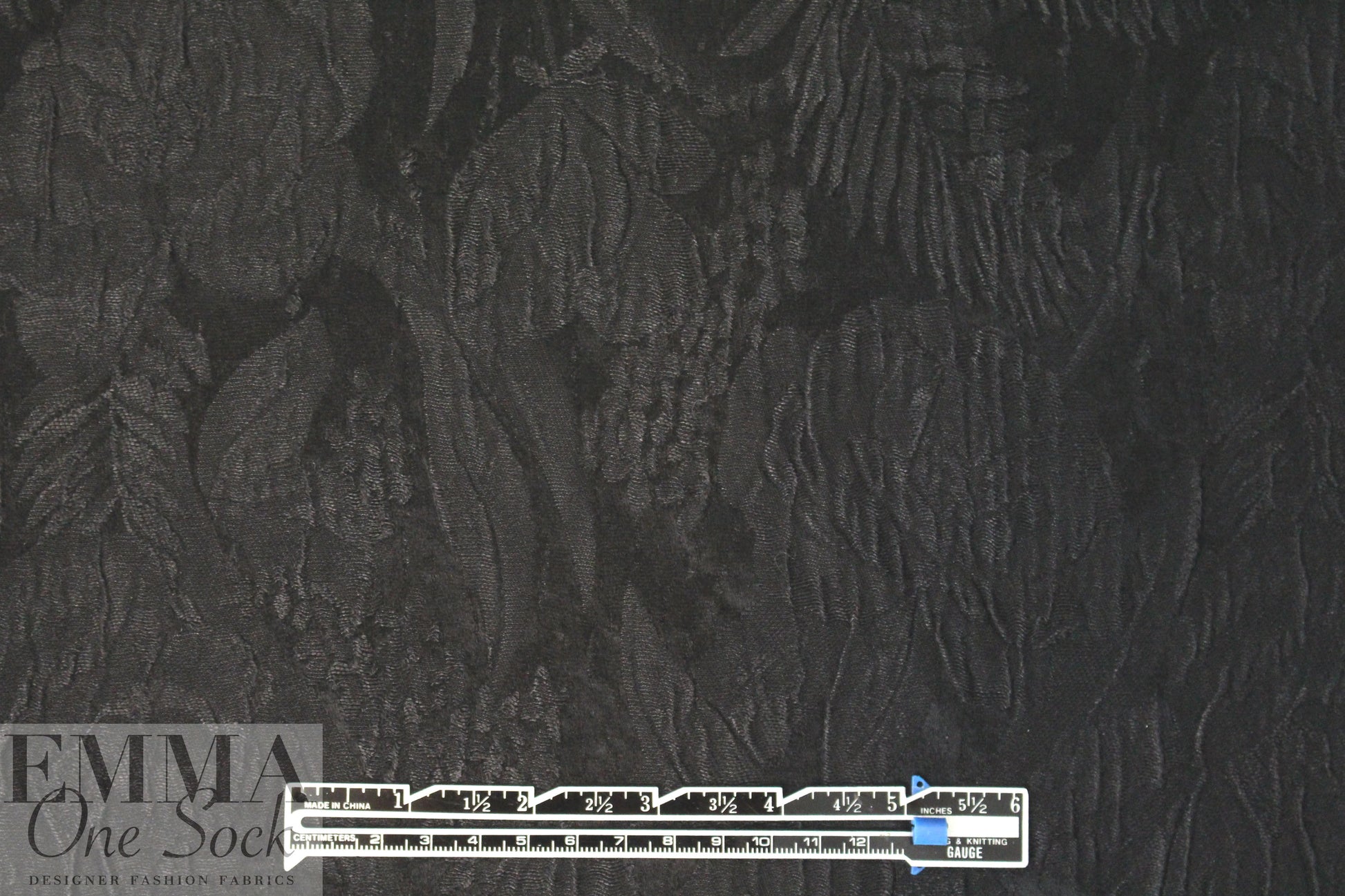 Italian viscose blend black matelasse brocade 2.25 yds