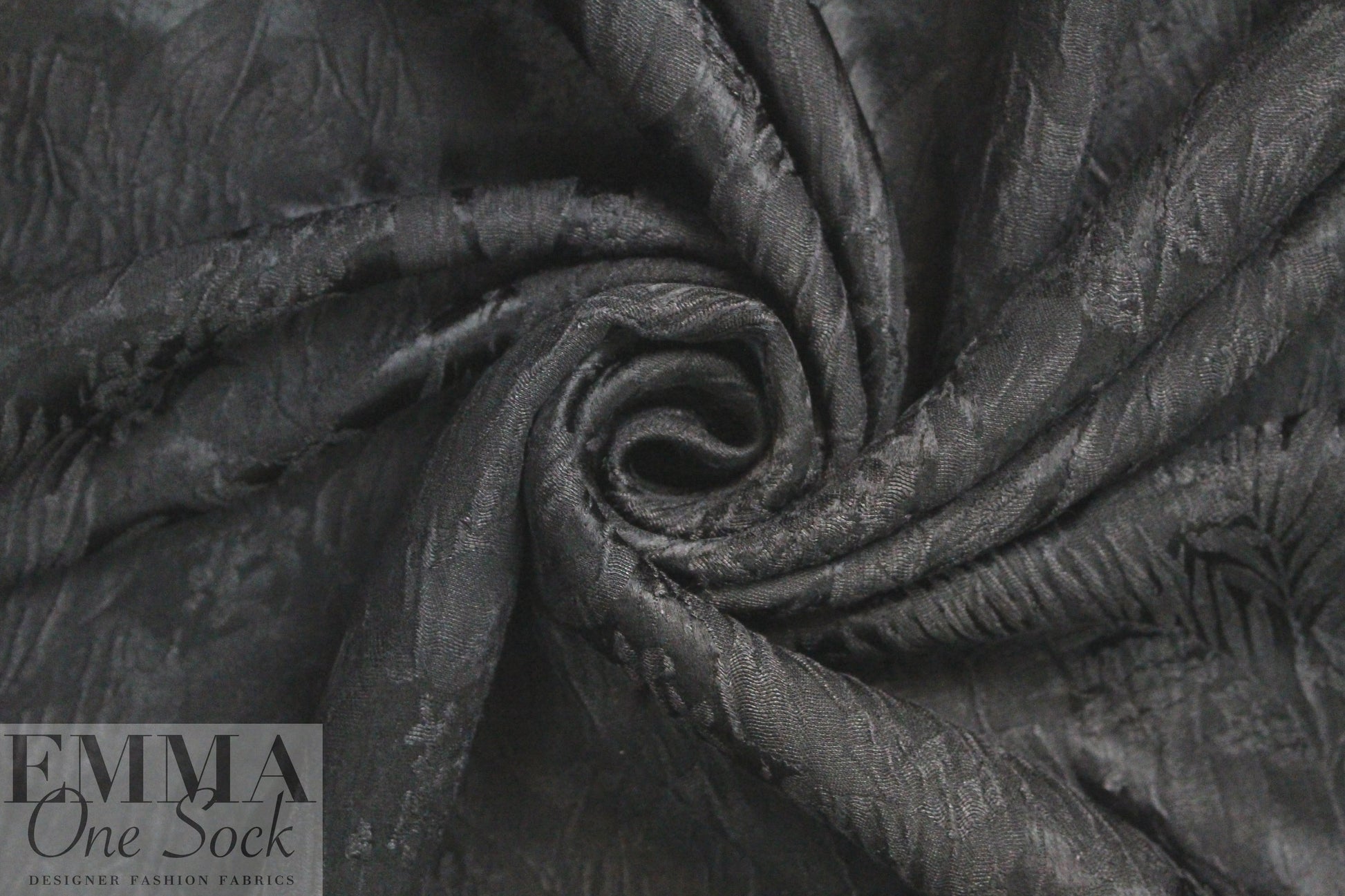 Italian viscose blend black matelasse brocade 2.25 yds