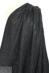 Italian viscose blend black matelasse brocade