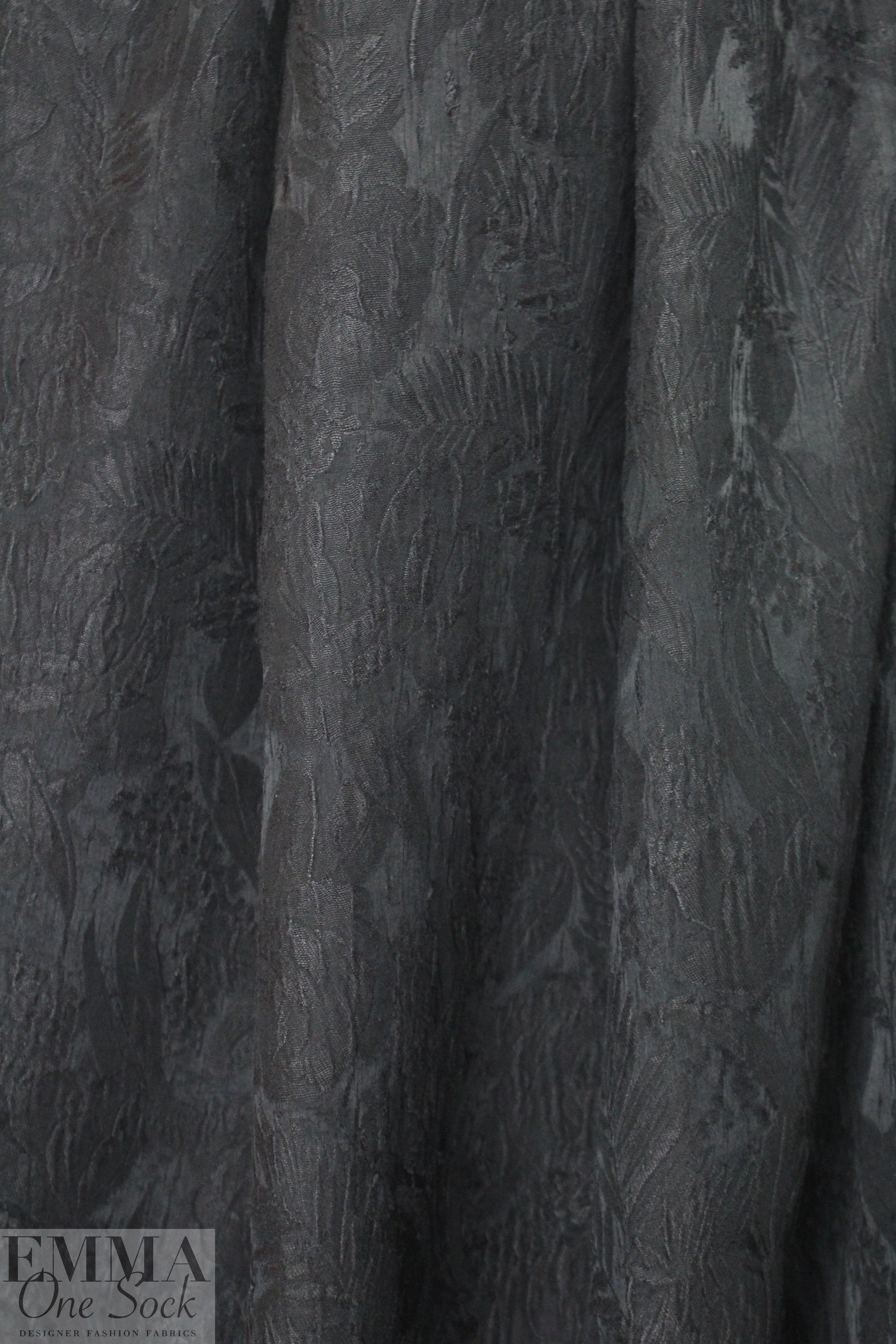Italian viscose blend black matelasse brocade 2.25 yds