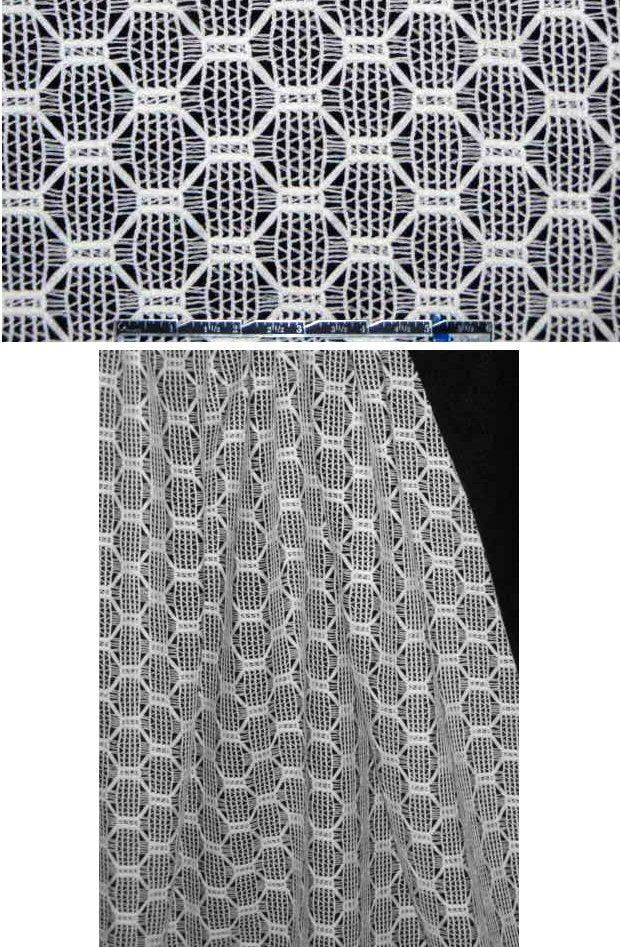 NY designer 2-layer lattice-textured fancy knit