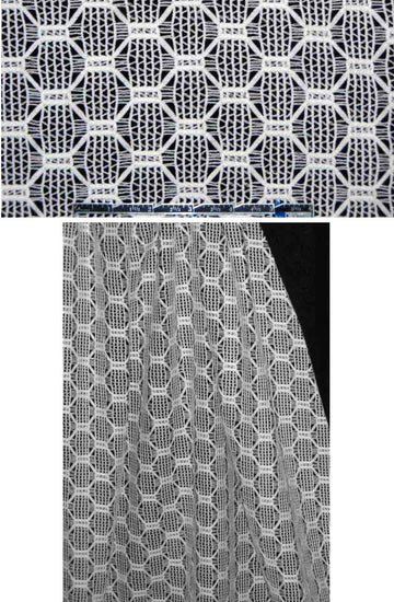NY designer 2-layer lattice-textured fancy knit 1 yard