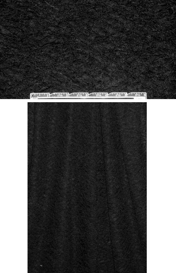 designer black textured matelasse knit