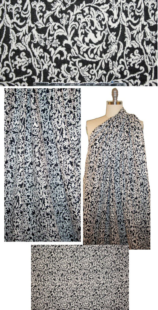 Italian matelasse knit - lyric scrollwork