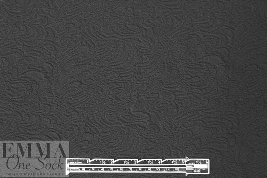 CA designer textured scroll matelasse' knit - black