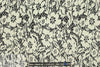 NY designer black/ivory floral 2-ply matelasse' knit 1.66 yd