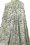 NY designer black/ivory floral 2-ply matelasse' knit .75 yds
