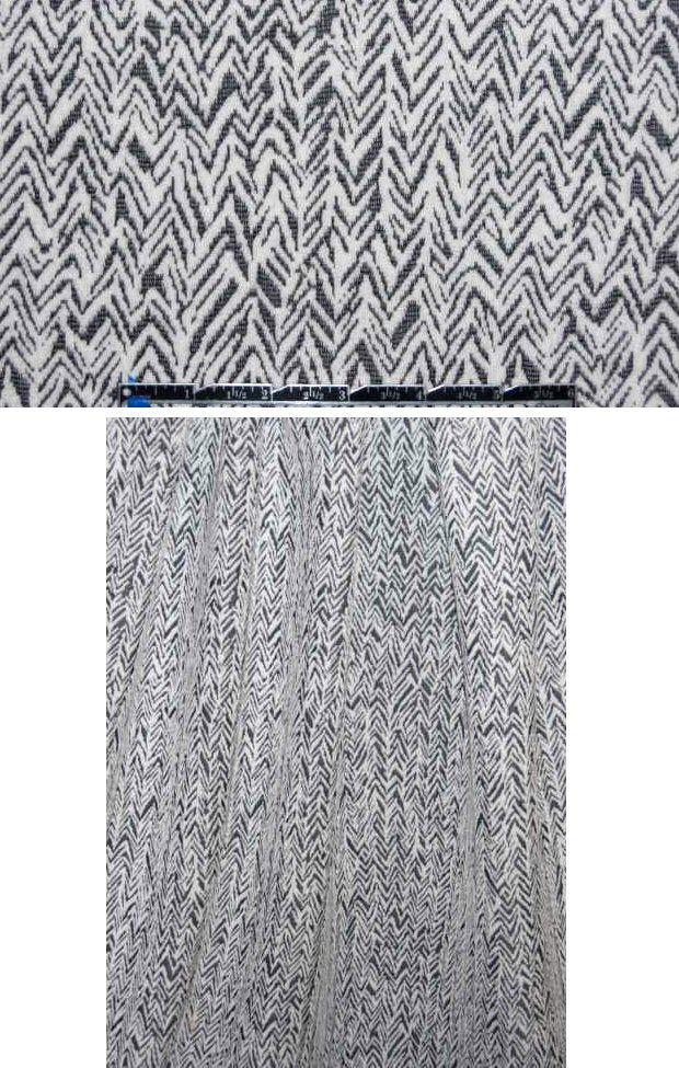 NY designer matelasse knit - black/white chevron 1 yard