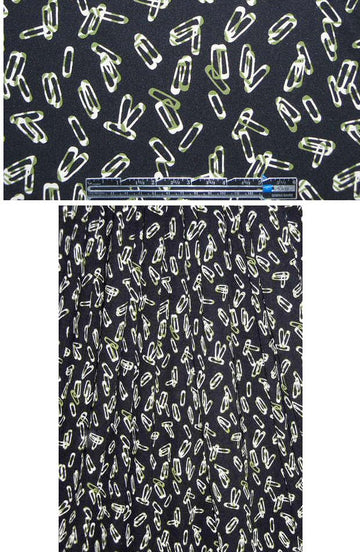 famous designer safety pin graphic matte jersey