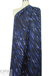 Mi11y diagonal abstract viscose 'matte hybrid' - navy