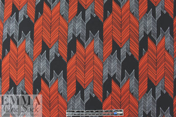 Mi11y chevron graphic viscose 'matte hybrid' - red