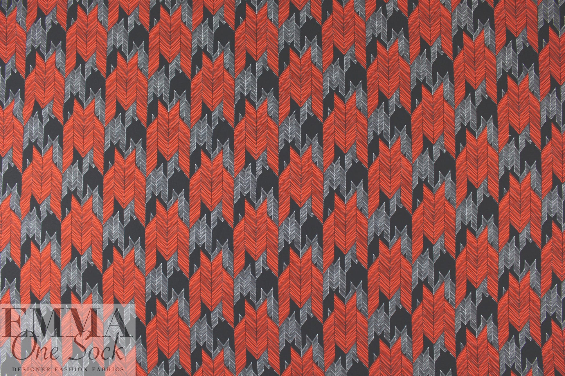 Mi11y chevron graphic viscose 'matte hybrid' - red