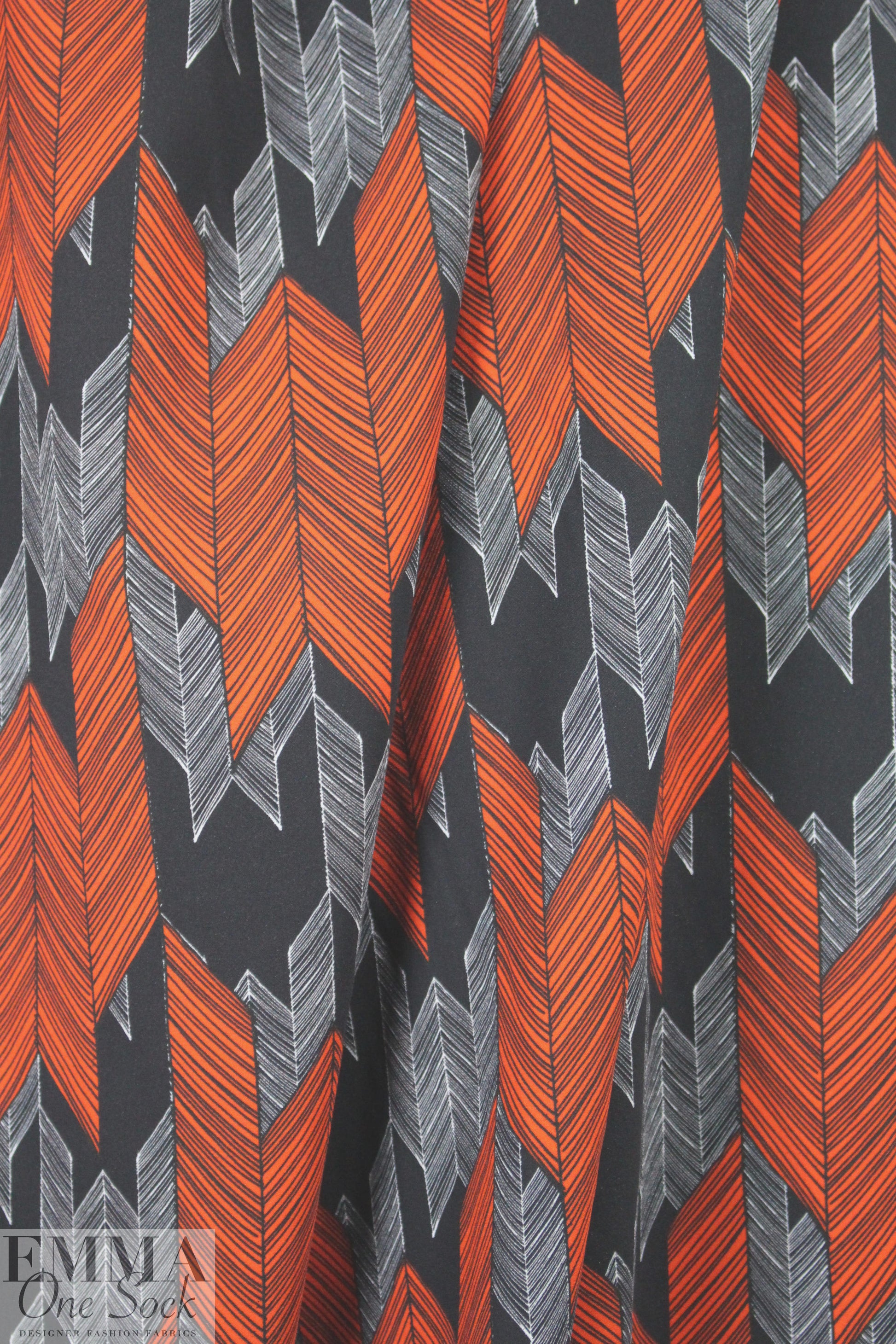 Mi11y chevron graphic viscose 'matte hybrid' - red