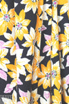 NY designer citrine/midnight floral 'matte hybrid' 2.125 yd