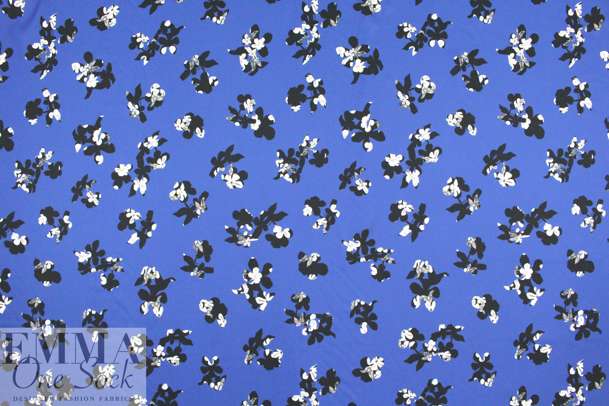 Rebecca Tayl0r dreamy petals matte hybrid - cobalt 2.125 yds