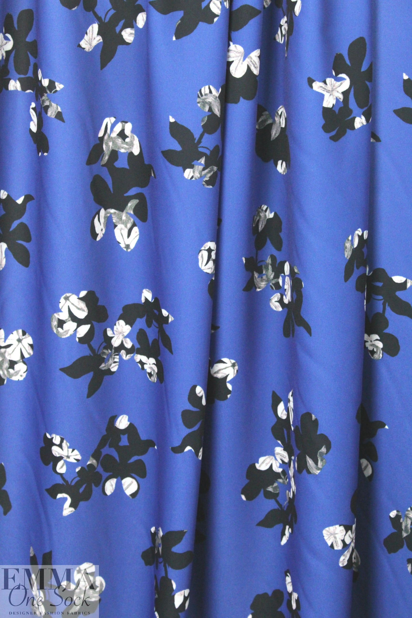 Rebecca Tayl0r dreamy petals matte hybrid - cobalt 2.125 yds